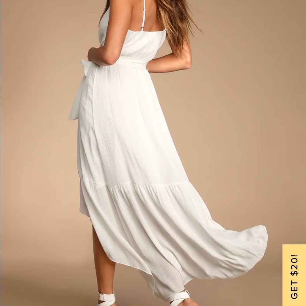 Lulus White Ruffled High-Low Dress - Picture 4 of 4